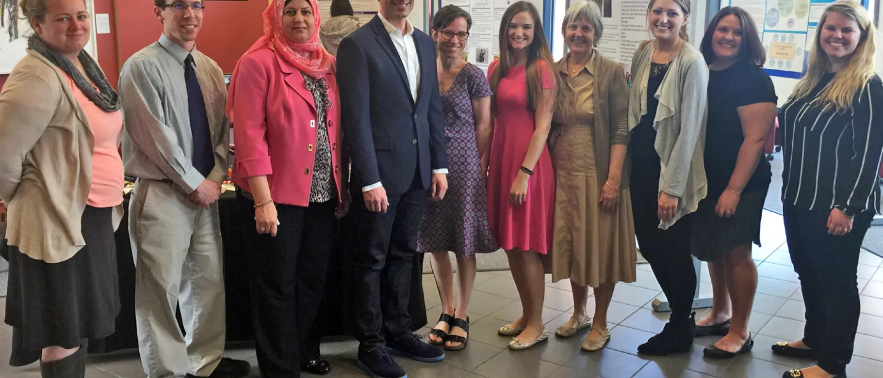 The 2017-18 Maine LEND Trainees (L to R): Alex Busack, SLP; Matthew Pascarella, self-advocate; Sanaa Abduljabbar, family member;