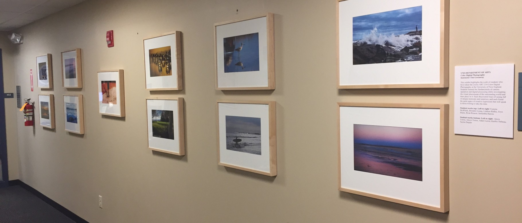 Works by students in the Color Digital Photography class are on display in Decary Hall