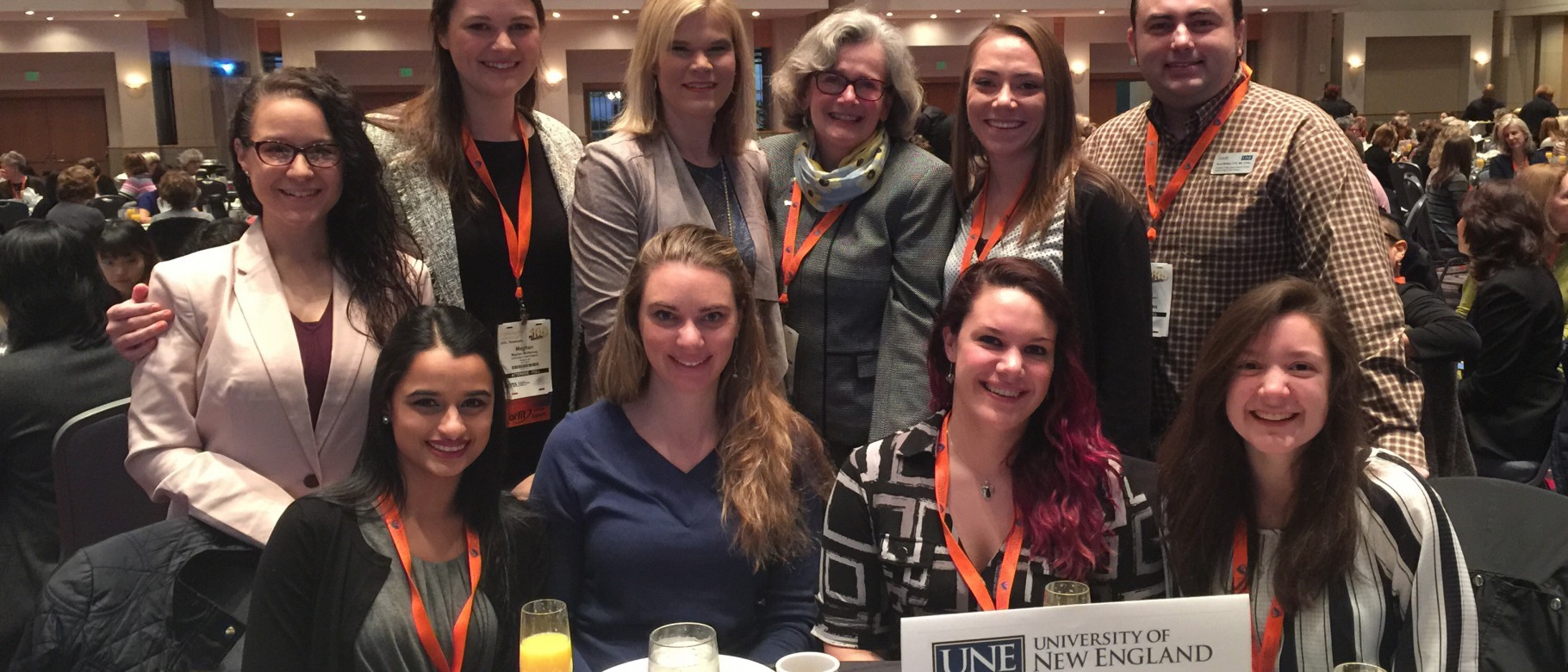 UNE OT Students with AOTA President Amy Lamb, Dean Francis-Connolly, and Associate Clinical Professor Scott McNeil