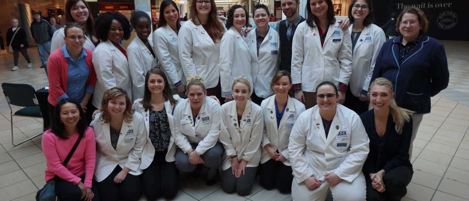 UNE College of Pharmacy students at the Maine Mall Health Fair