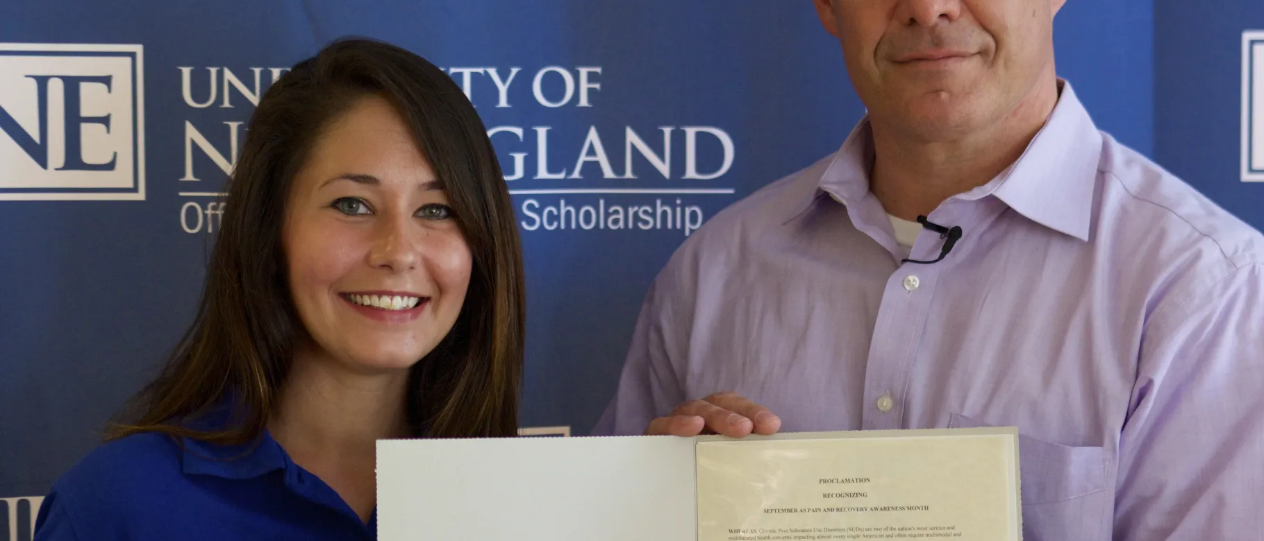 Samantha Shepard with Portland Mayor Ethan Strimling
