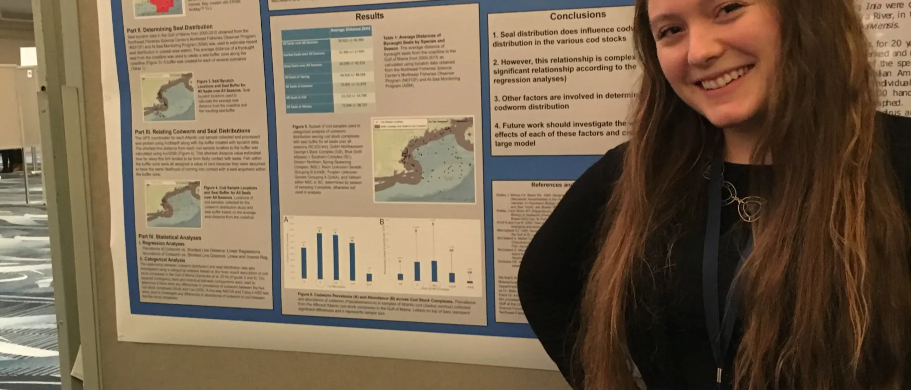 Lauren Bamford with her poster