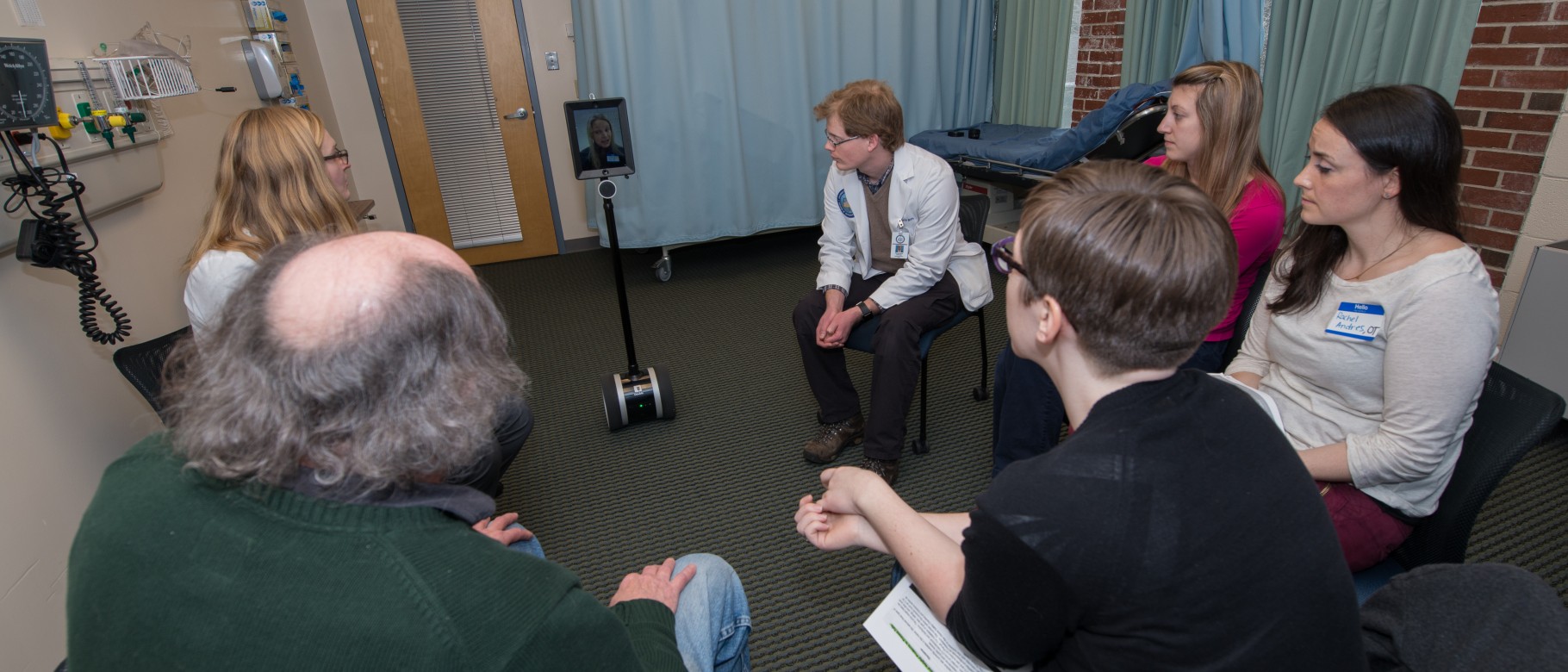 Students engage with Double Robot 