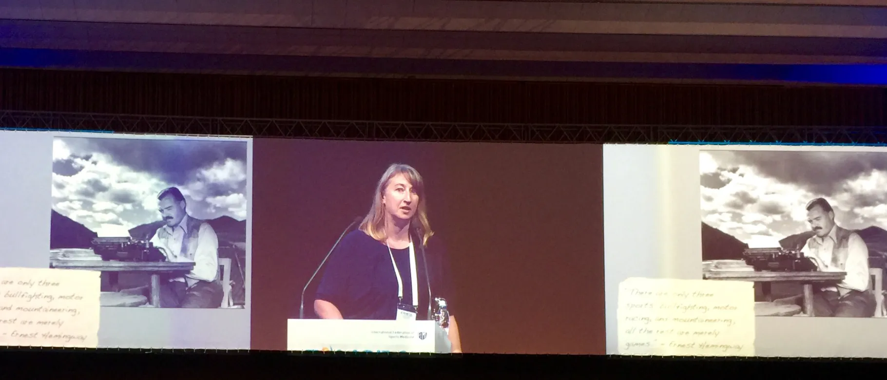 Lara Carlson presents her research in Slovenia
