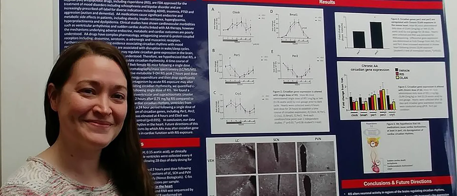 Megan Beauchemin with her poster