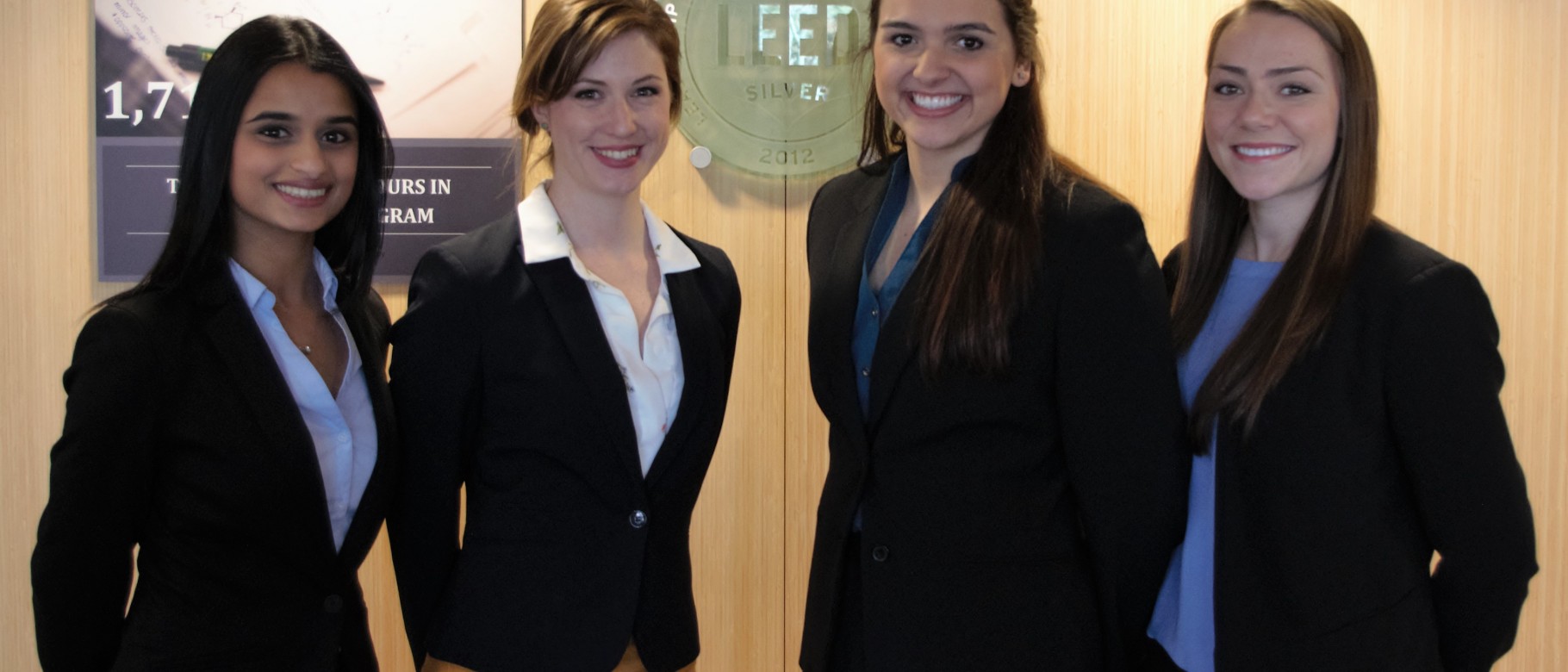 IPSAT Case Competition winners: Megha Panchal, Briana Kelly, Kelly Carreiro, Chelsea Hockman