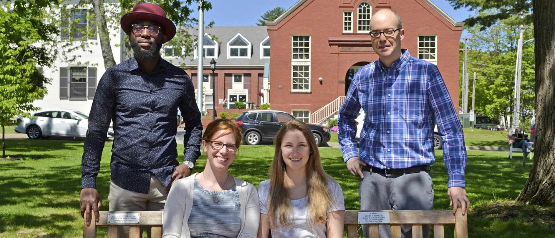 Student researchers Humphrey Lotana, Hillary Mishcon and Alyssa White with article lead author Ron Hills