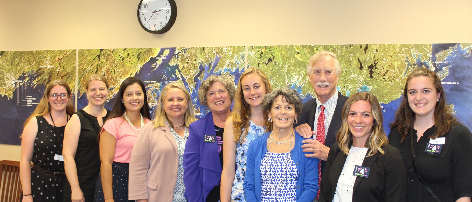 OT students and faculty met with U.S. Senator from Maine Angus King and his wife Mary Herman