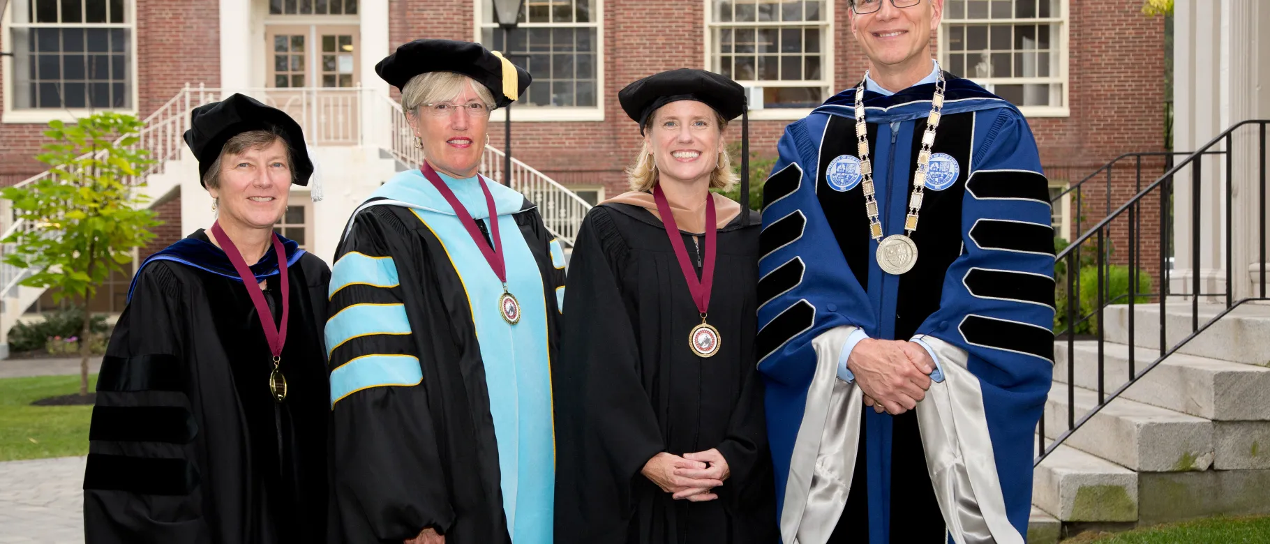 L-R: Mary Bonauto, Betsy Webb, Kristen Miale and President James Herbert.