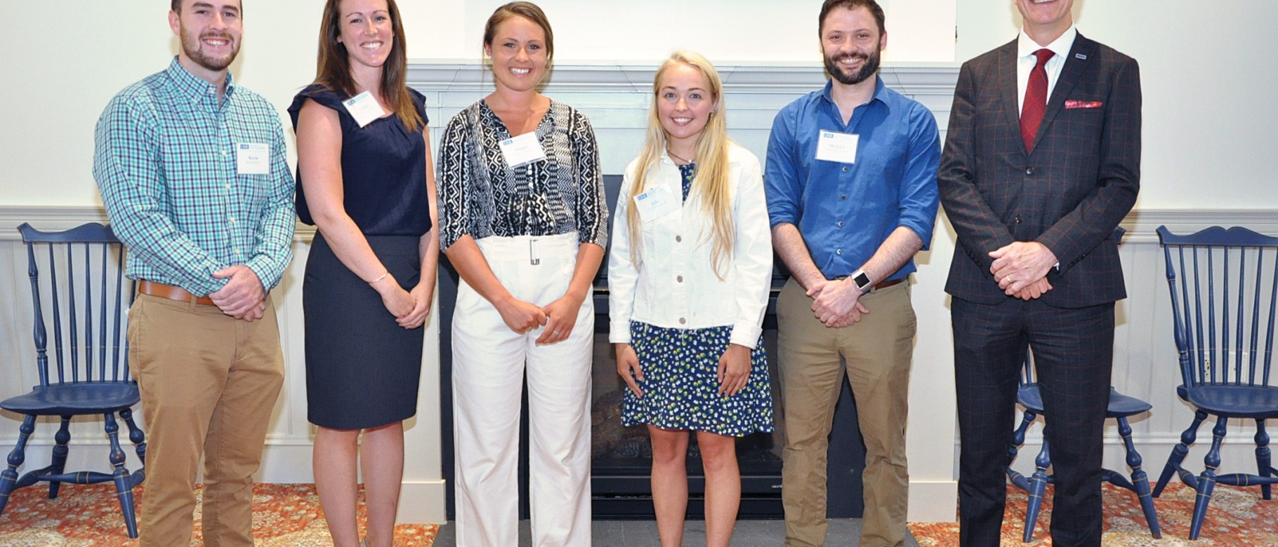The 2019 Fuld scholarship recipients with UNE President James Herbert during a recent reception