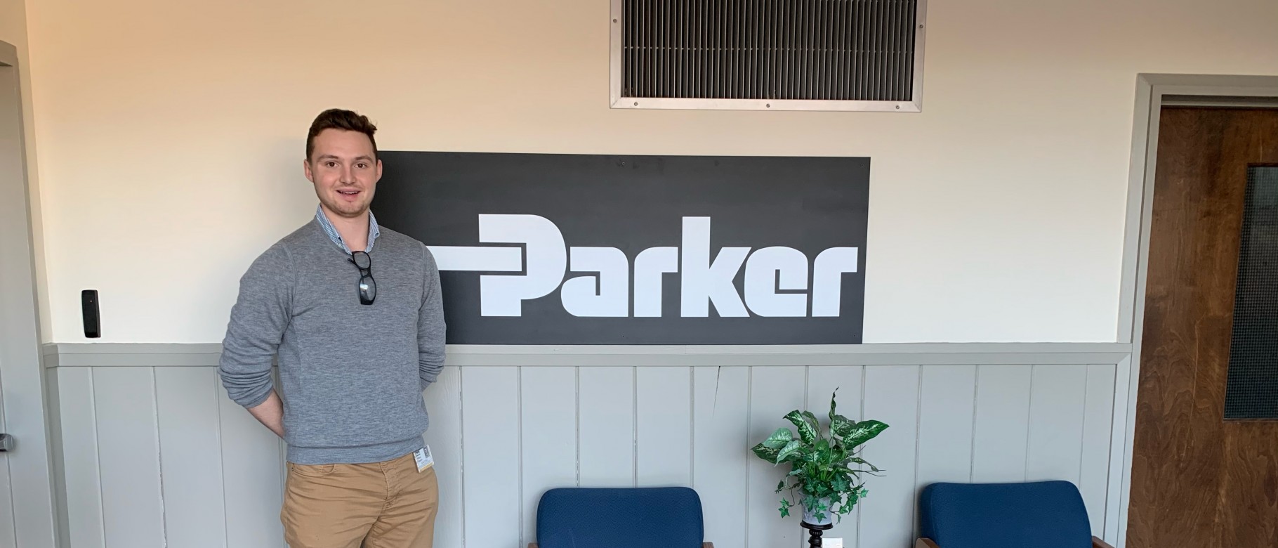 UNE junior Will Shearon is running the Human Resources Department for Parker Hannifin’s Pneumatics Division in Kittery 