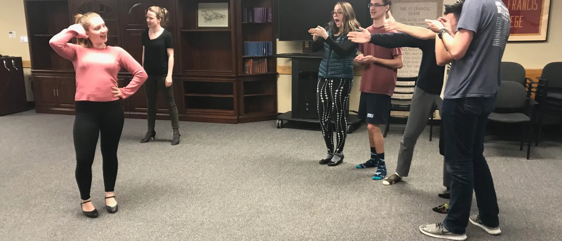 UNE Players rehearse for their upcoming performance of 'Chicago'