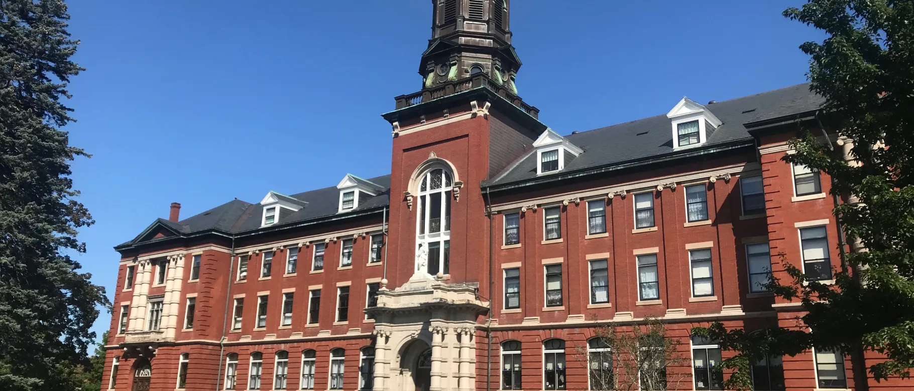 Students are gathering information for research from residents of the Motherhouse, a former convent converted into housing