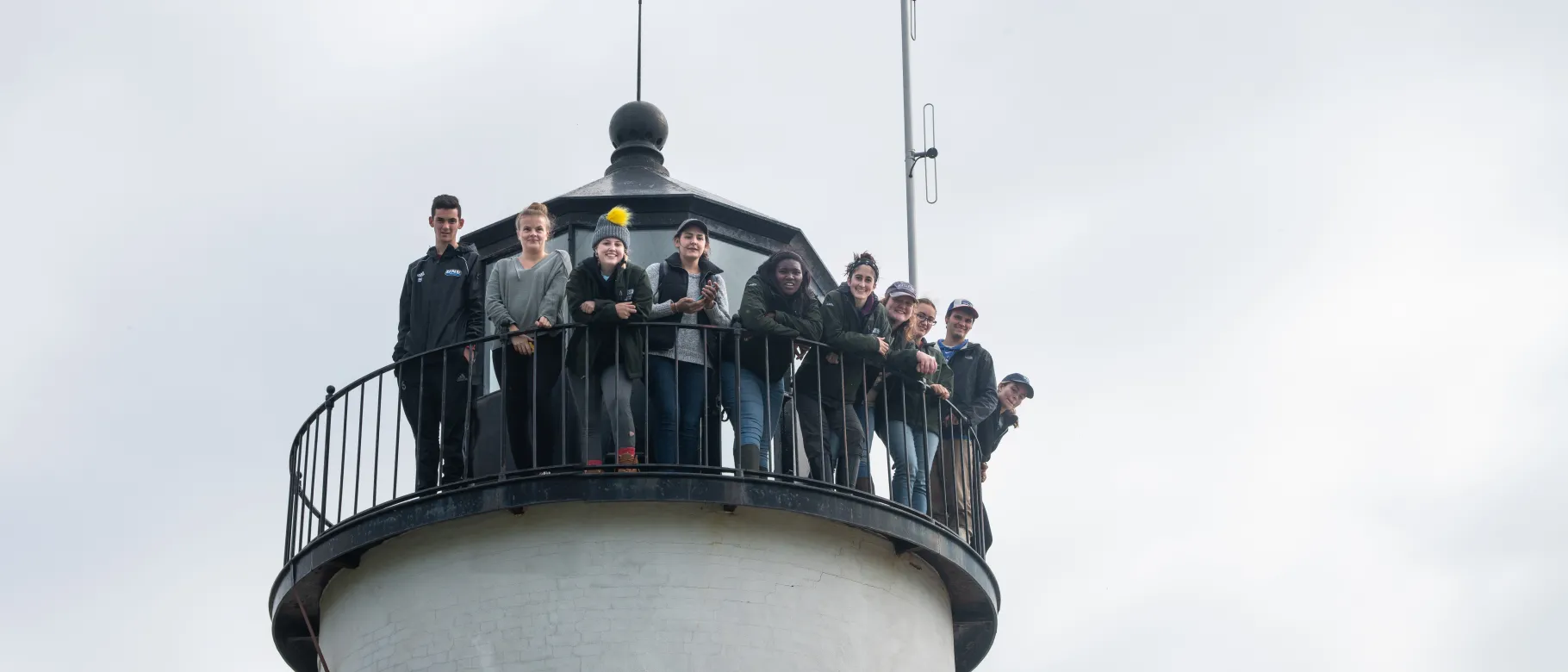 UNE and Kennebunk High School students are studying green energy options for Goat Island