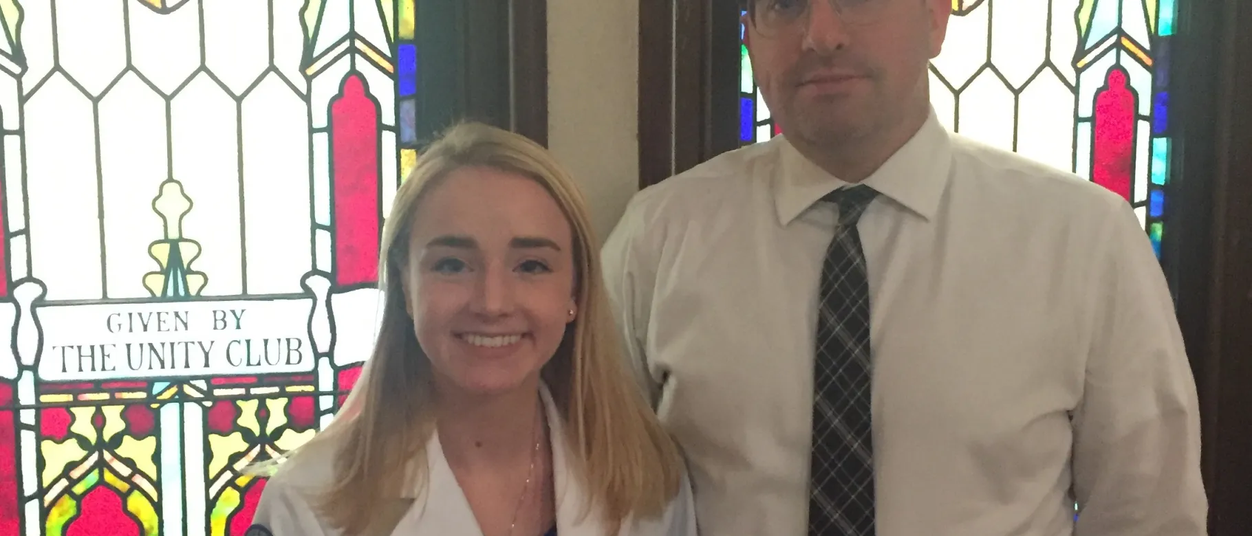 Kayla Harris and George Allen