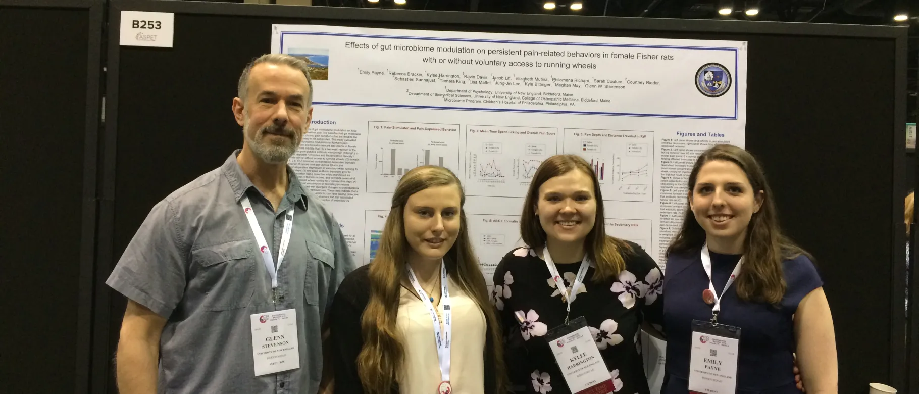 Glenn Stevenson in Orlando, Florida with students Rebecca Brackin, Kylee Harrington and Emily Payne