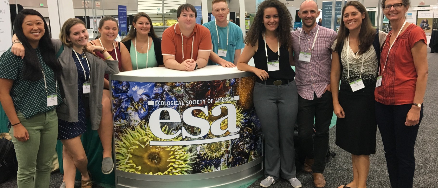 Students and faculty attend the Ecological Society of America's annual meeting