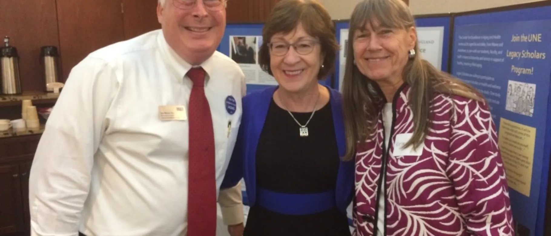 CEAH's Tom Meuser with U.S. Senator Susan Collins and former UNE faculty member Kristen Thomsen