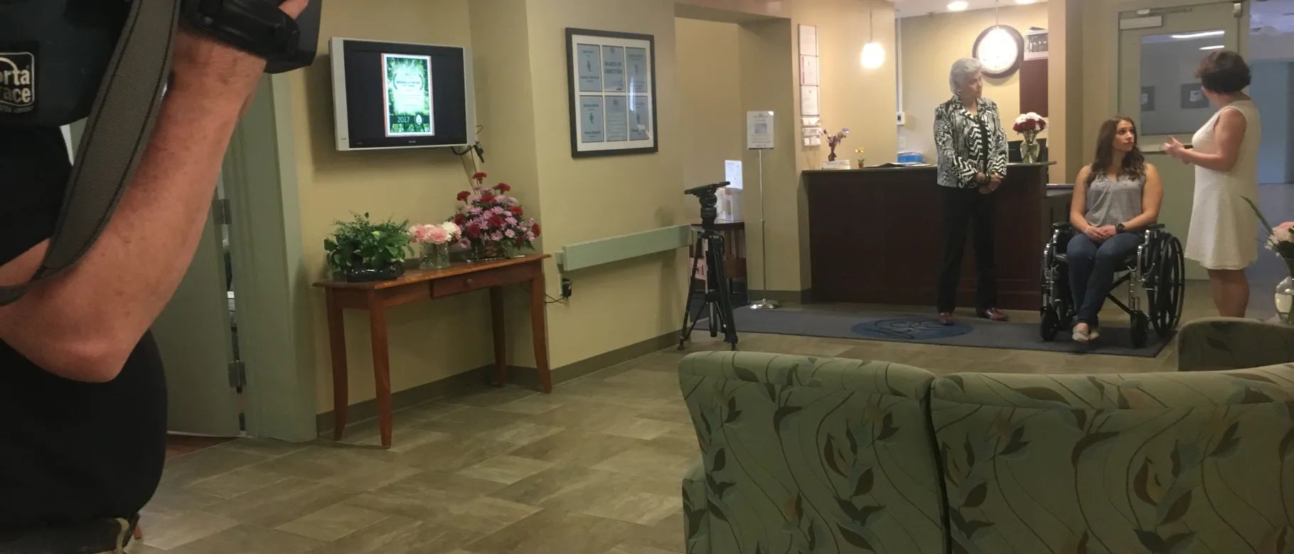 Sarae Sager and Marilyn Gugliucci at St. Andres Health Care