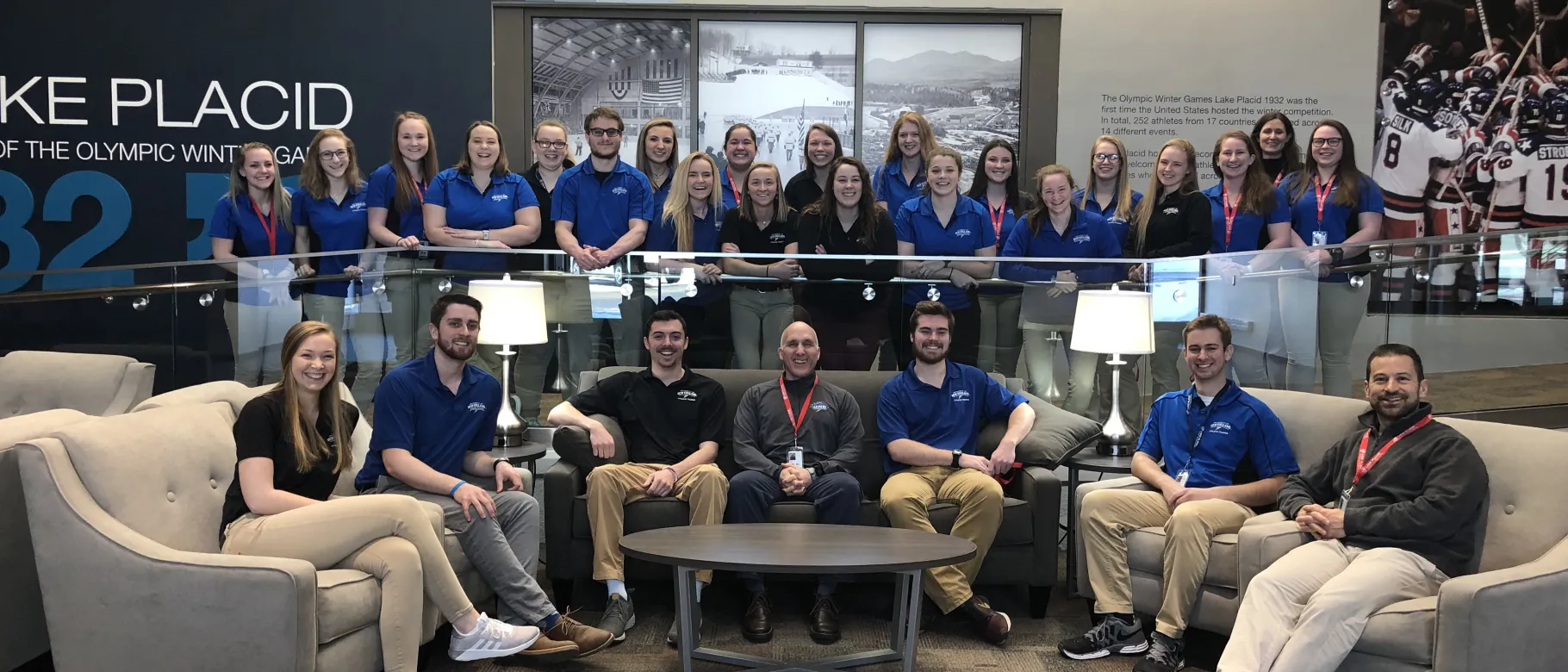 UNE students and faculty from the Athletic Training and Applied Exercise Science programs gather together at the U.S. Olympic Tr