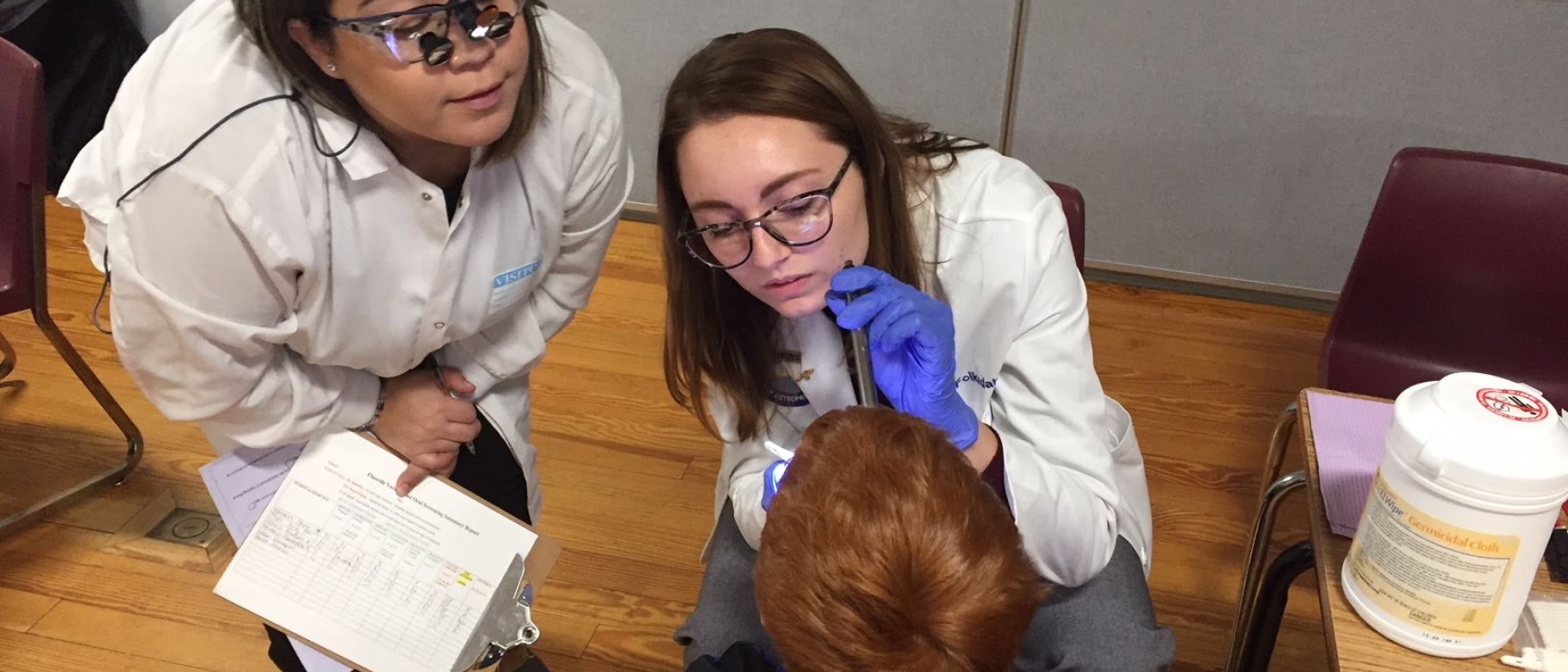 Students are providing screenings and fluoride varnishes to children in underserved rural areas
