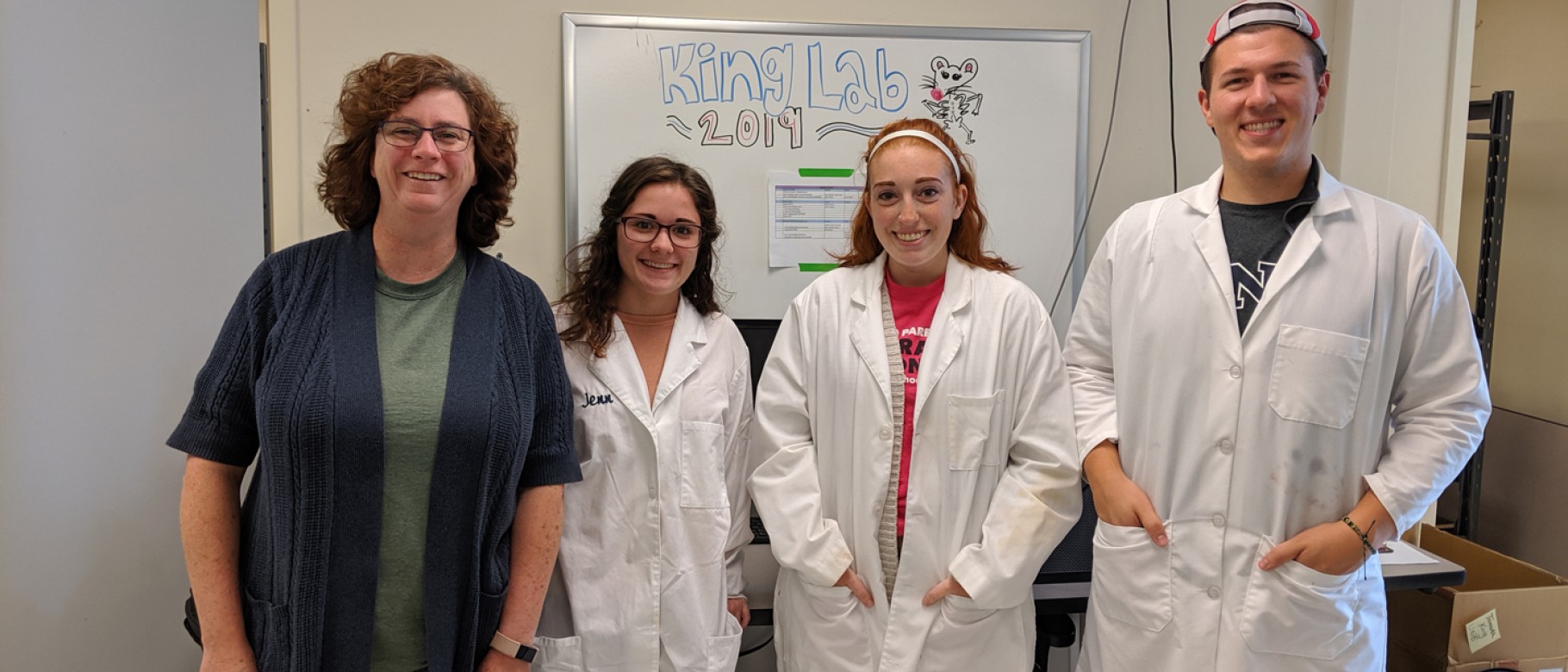 Members of the King Lab: Tamara King, Victoria Eaton, Caitlyn Daly, and Andrew Elkinson