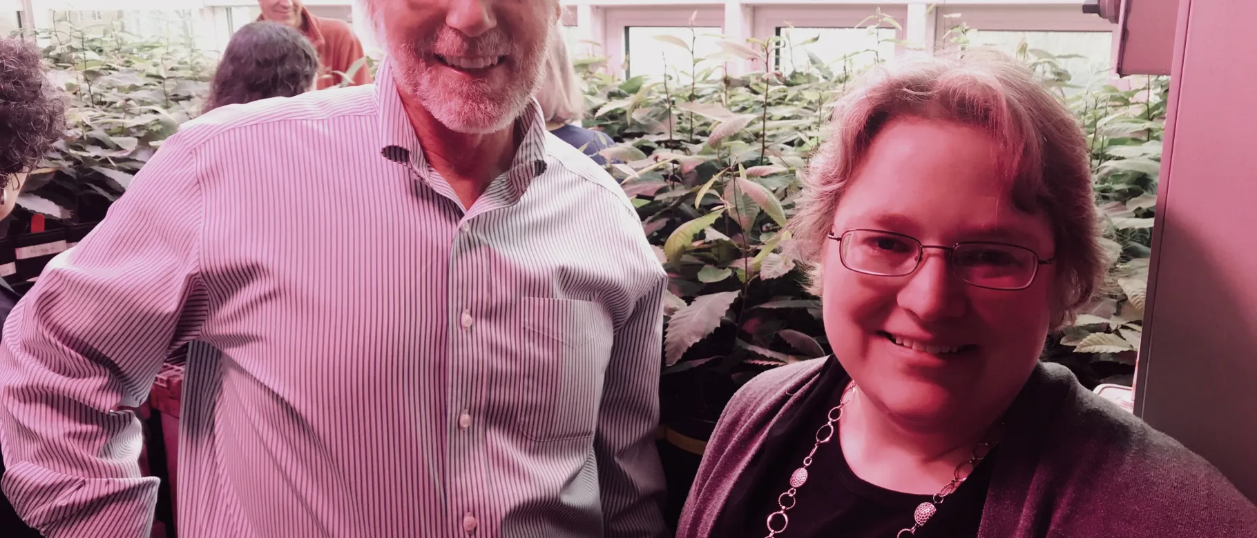 UNE's Tom Klak with Allison Oakes of SUNY's College of Environmental Science and Forestry