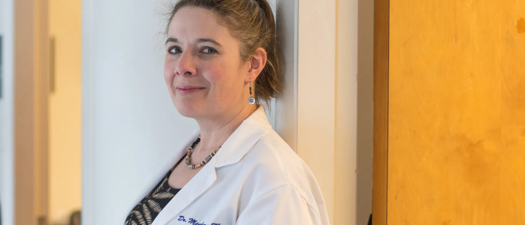 Meghan May, associate professor of microbiology and infectious disease at UNE’s College of Osteopathic Medicine
