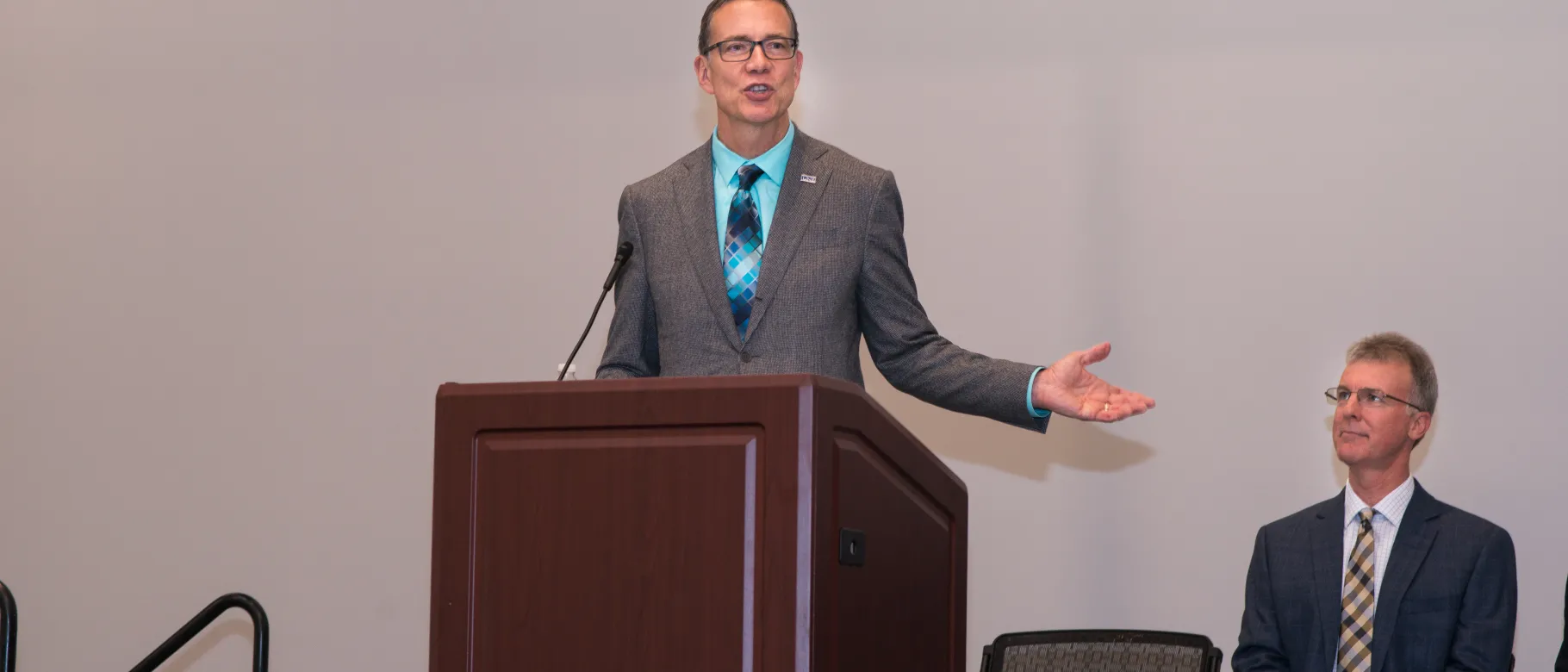 President Herbert speaks at the physical therapy white coat ceremony