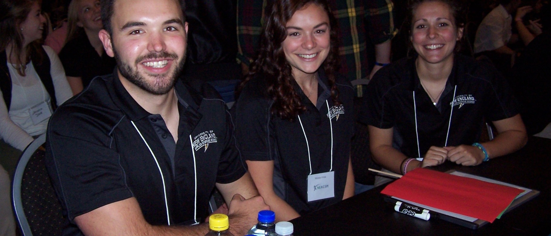 Rob Downing, Michala Peltak and Samantha Gagne, placed second overall in the quiz bowl