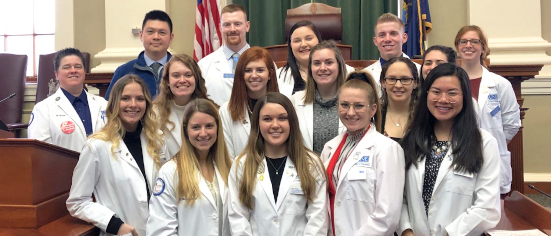 UNE College of Pharmacy students at the Maine State House