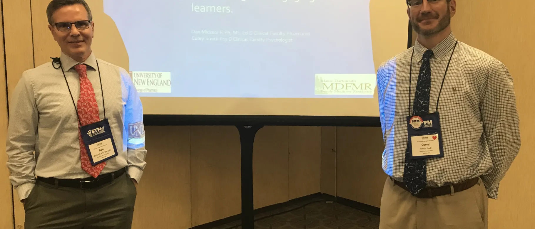 UNE's Dan Mickool recently presented IPE research results with Corey Smith in Washington, D.C.