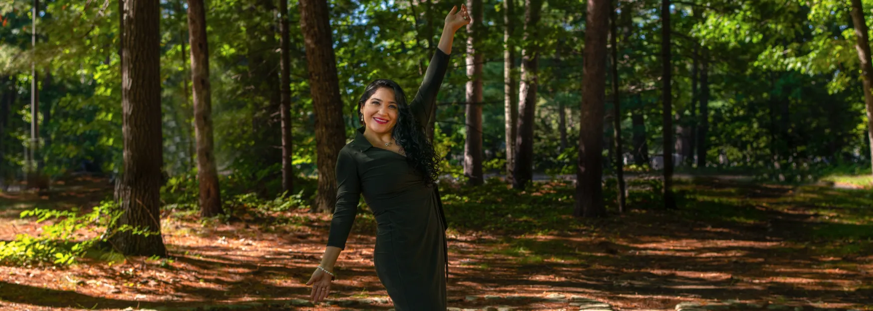 Banner shot of U N E student Delia Mack