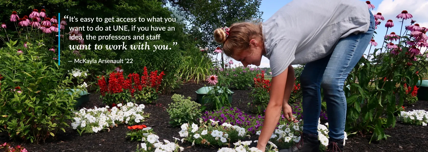 McKayla in a garden bed