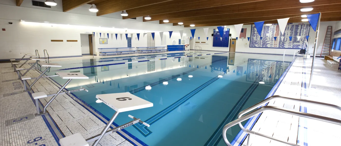 The swimming pool in U N E's Campus Center