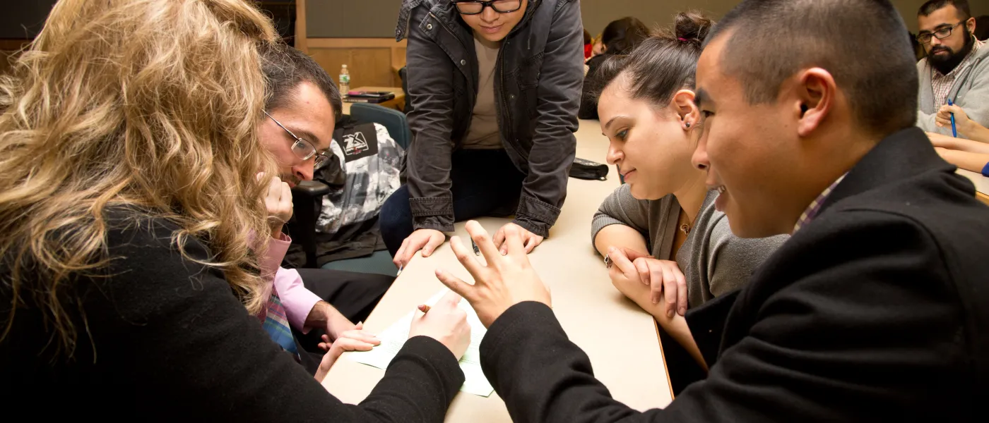 U N E Interprofessional Education Collaborative students work in the College of Pharmacy