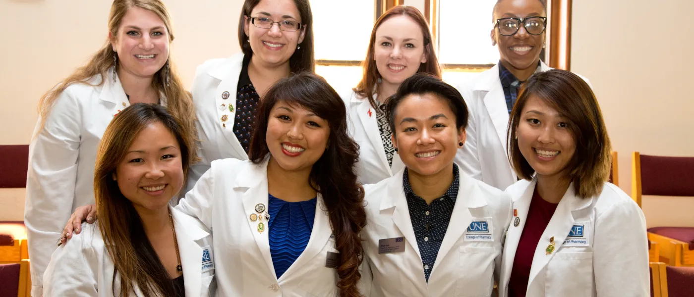 U N E College of Pharmacy students at White Coat Ceremony