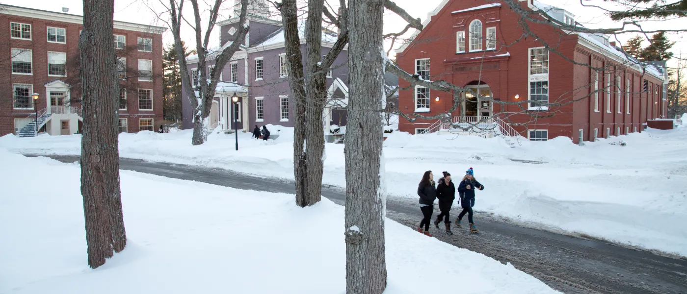 U N E Portland Campus in the winter