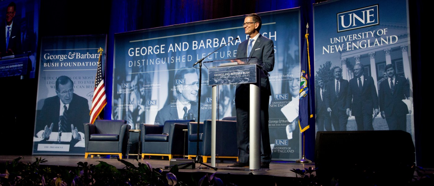 President Herbert at the Bush Lecture