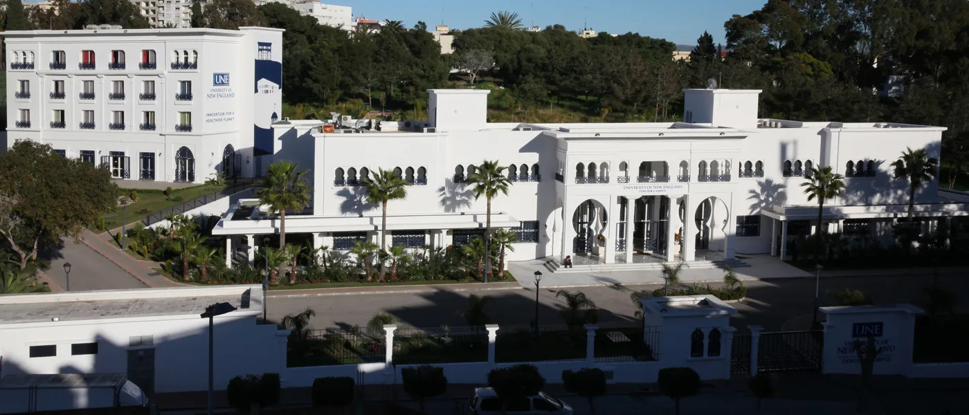 exterior view of u n e's tangier campus