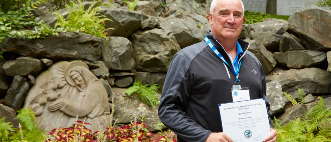 Ronald Ouellette, '70 received the Honorary Alumnus award