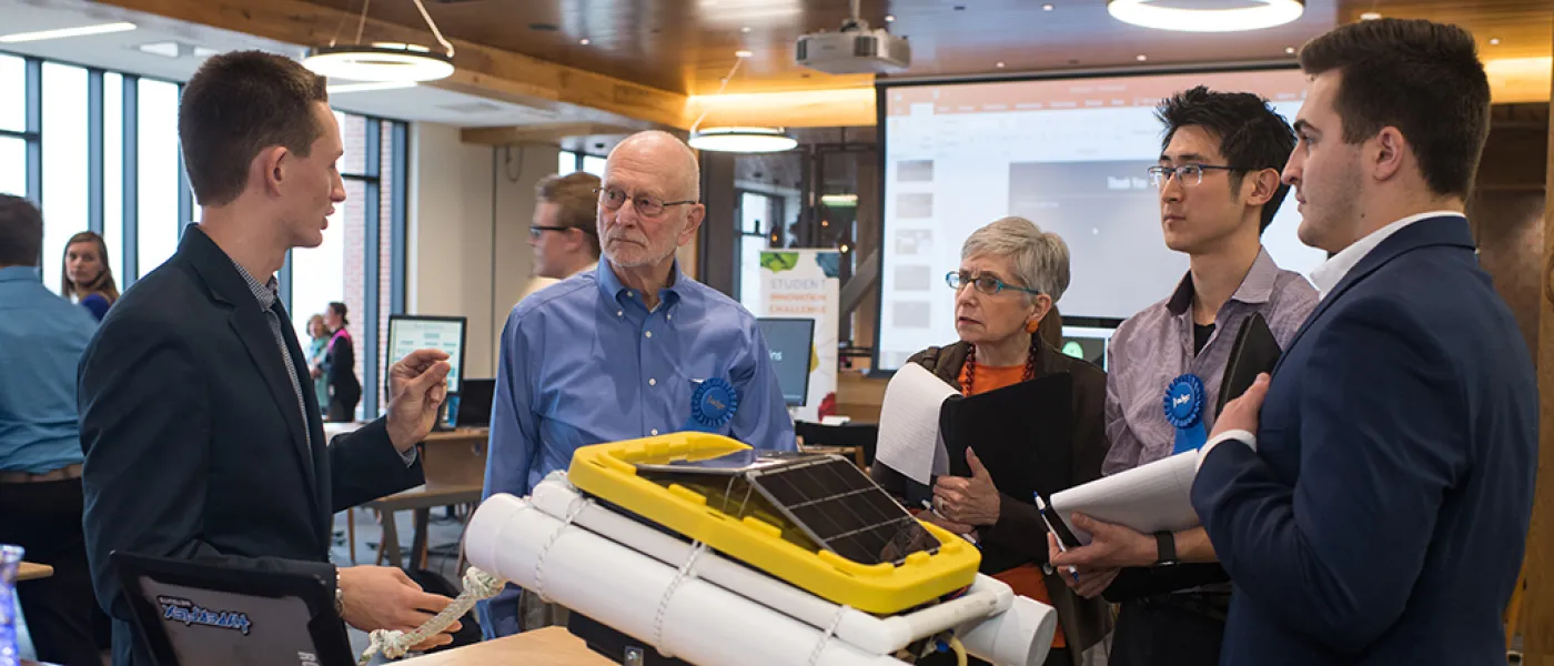 U N E students participate in the Office of Innovation mentorship program