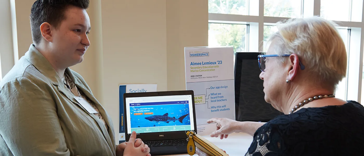 U N E students participate in the Office of Innovation mentorship program