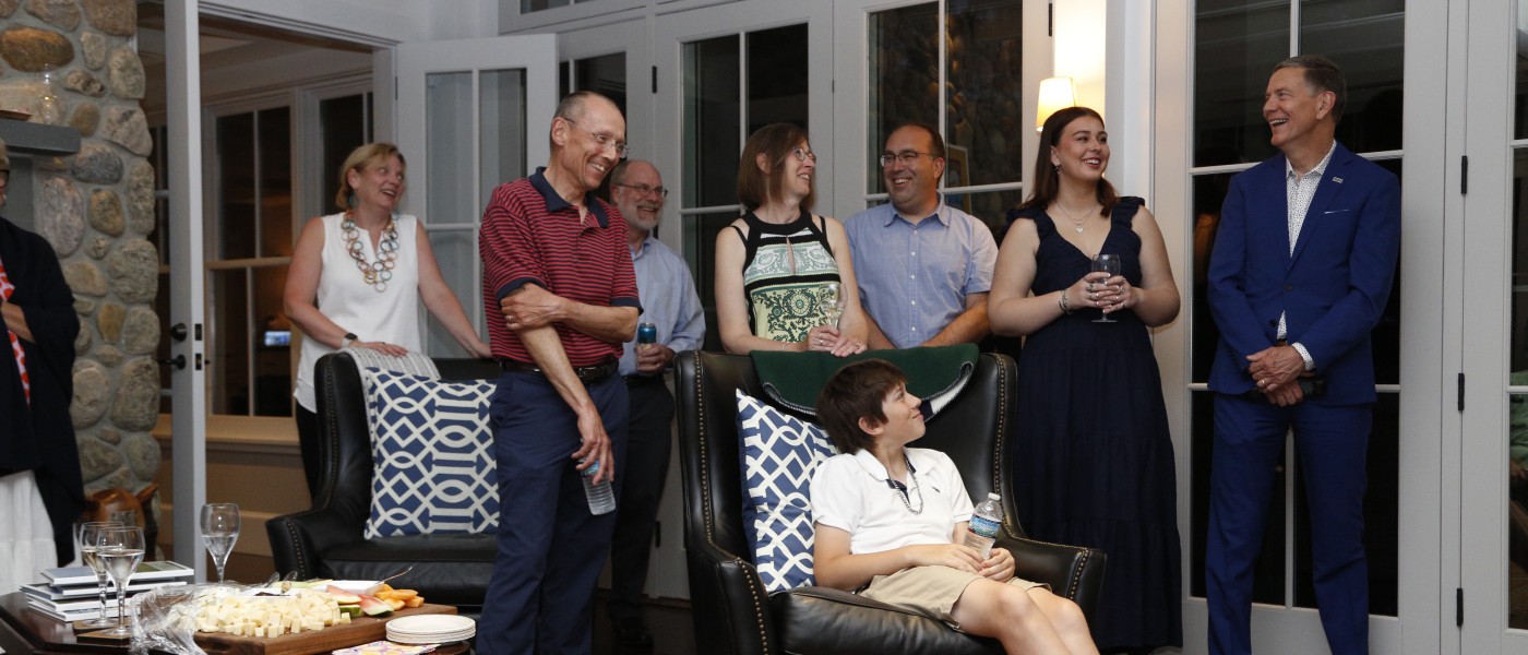 Anderson and company gather at the President's House to watch the finale