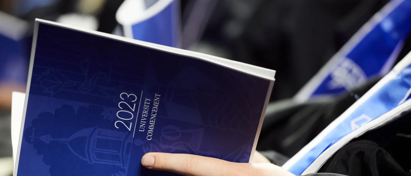 The 2023 commencement program