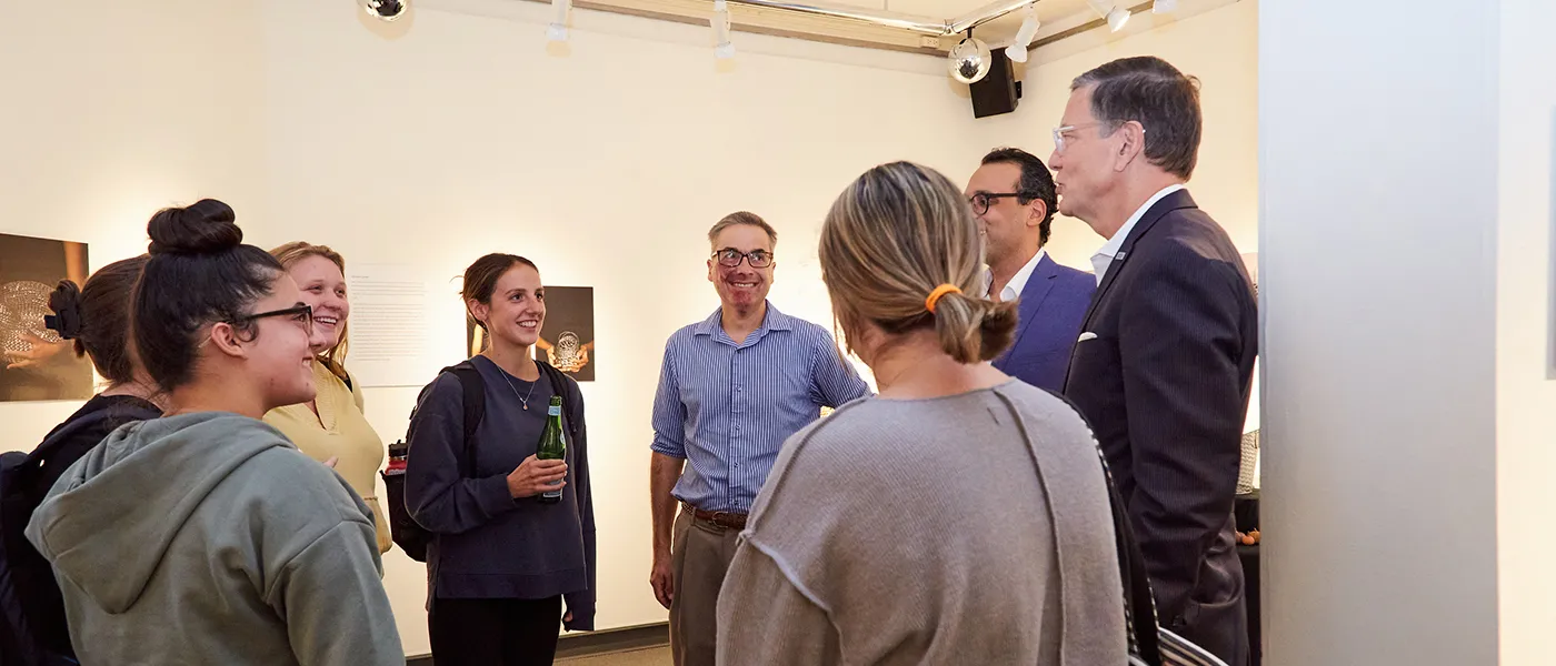 CGH Course Students having a discussion with the Speaker and UNE Presidents James Herbert