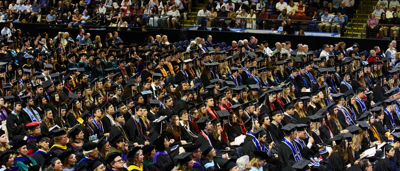 A sea of graduates in the Cross Insurance Arena