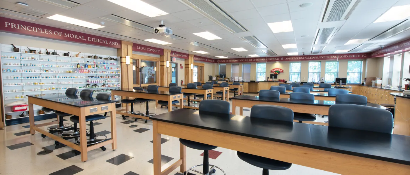 U N E College of Pharmacy classroom