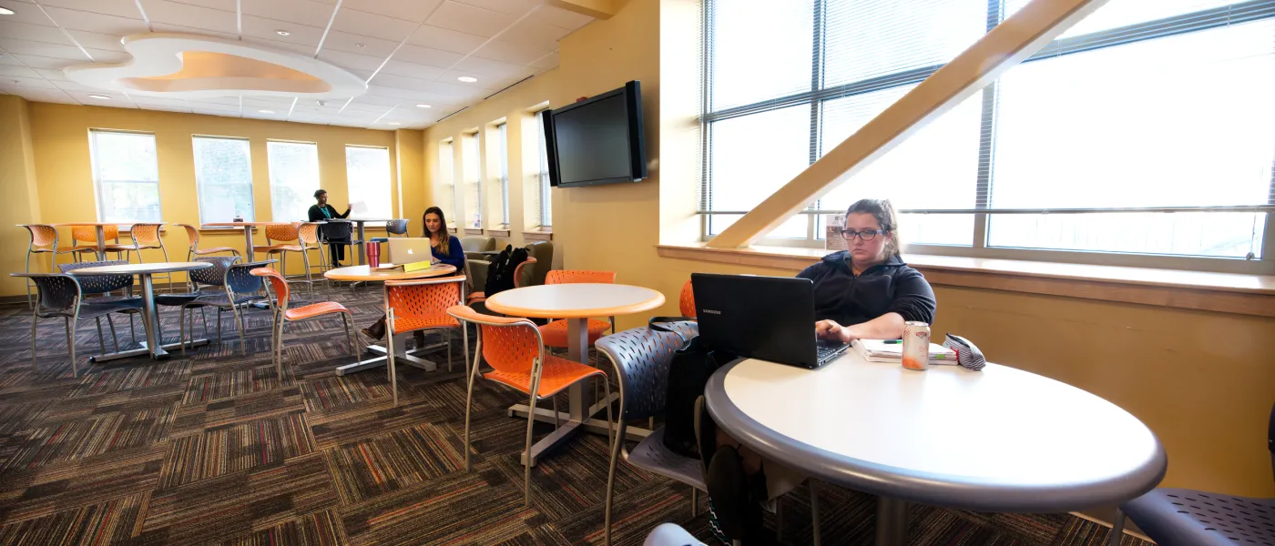 U N E College of Pharmacy lounge