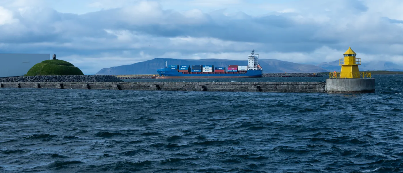 Boats in the water in Iceland